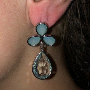 Light blue earrings - costume jewelry